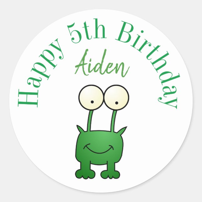 Happy birthday stickers personalized (Front)