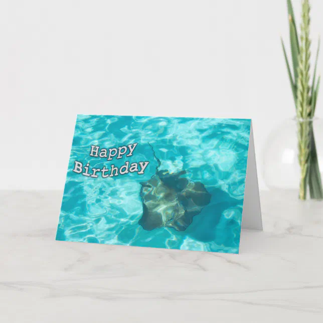 Happy Birthday Sting Ray Card | Zazzle