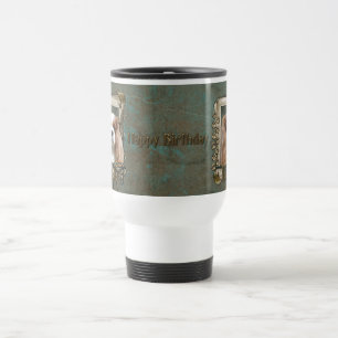 Happy Birthday - Stone Paws - Cavalier - Dad Travel Mug