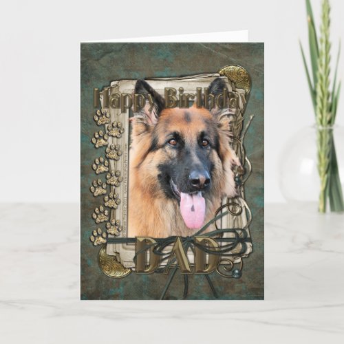 Happy Birthday _ Stone Paws _ Shepherd _Chance Dad Card