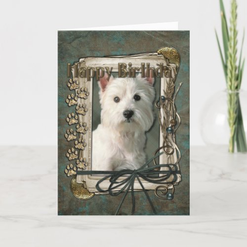Happy Birthday _ Stone Paws _West Highland Terrier Card