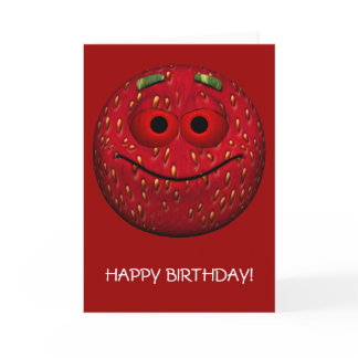 Happy Birthday Strawberry Card
