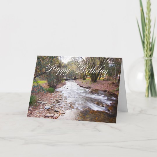 Happy Birthday - stream of river Card | Zazzle.com