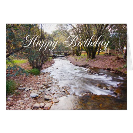 Happy Birthday - stream of river Card | Zazzle.com