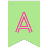 Happy Birthday Stripes Pink/Green Bunting Flags | Zazzle