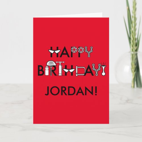 Happy Birthday Stylized and Personalized Card