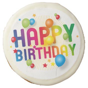 Happy Birthday Sugar Cookie by nonstopshop at Zazzle