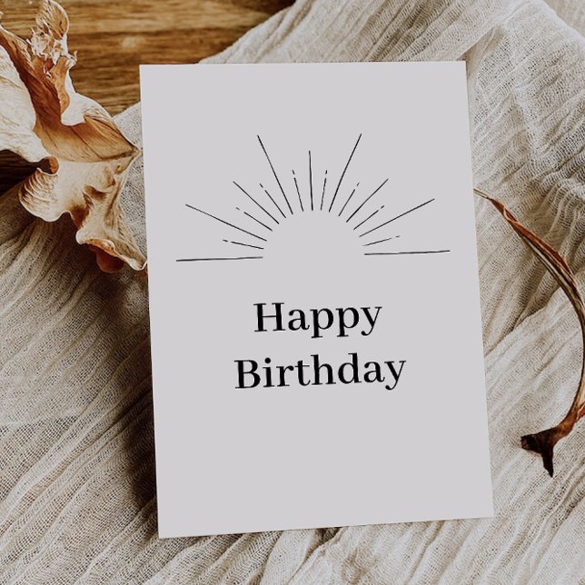 Happy birthday Sun mustard greetings card (Happy birthday Sun mustard greetings card)