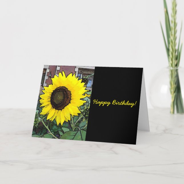 Happy Birthday Sunflower Card (Front)