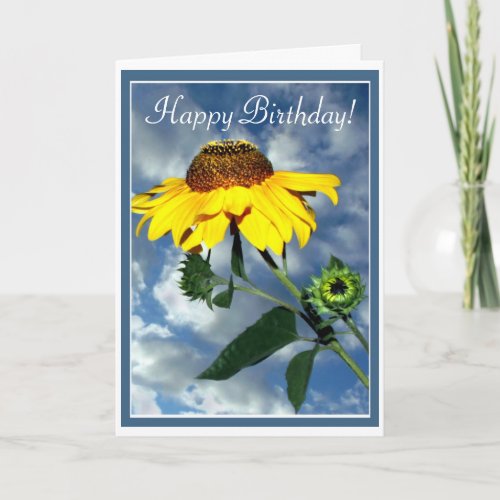 Happy Birthday Sunflower Card