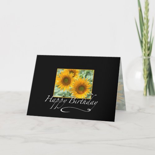 Happy Birthday Sunflower Card
