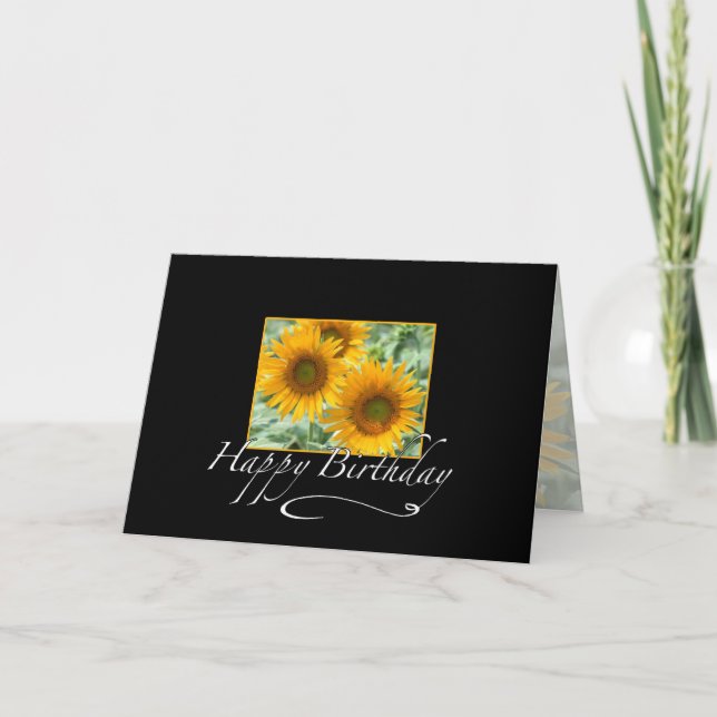 Happy Birthday Sunflower Card (Front)