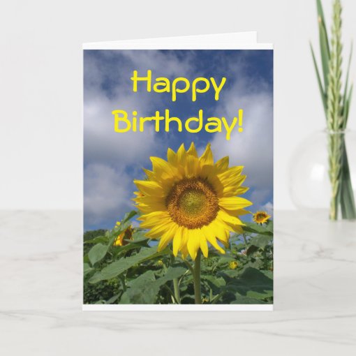 Happy Birthday Sunflower Card 