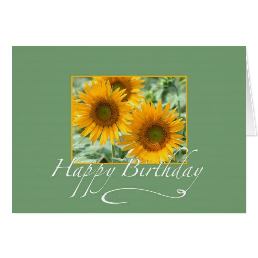 Happy Birthday Sunflower Greeting Cards | Zazzle