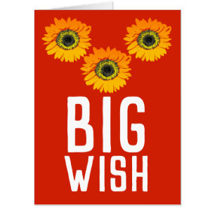HAPPY BIRTHDAY SUNFLOWES GIANT HUGE CARDS