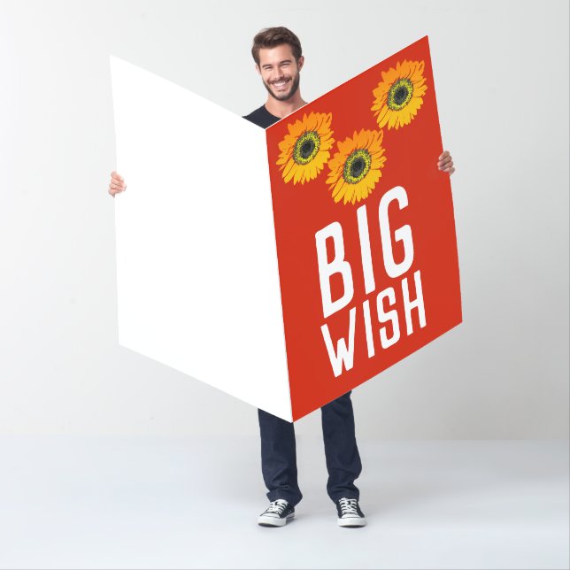 HAPPY BIRTHDAY SUNFLOWES GIANT HUGE CARDS (In Situ)