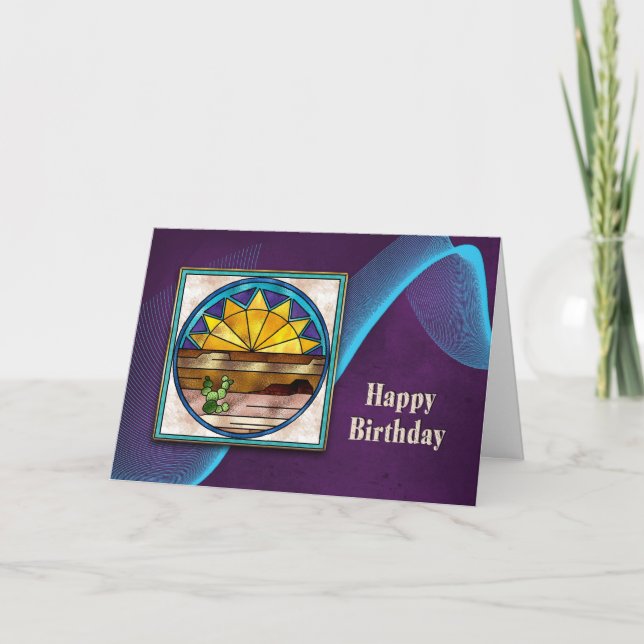 HAPPY BIRTHDAY - SUNRISE/INDIAN COLLECTION CARD (Front)