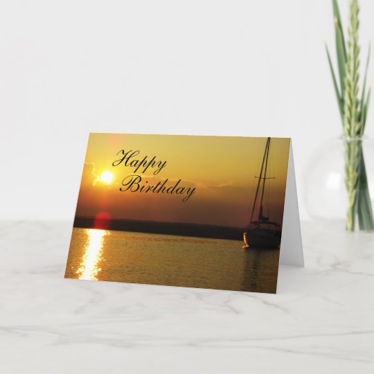 Happy Birthday Sunset Card | Zazzle.com