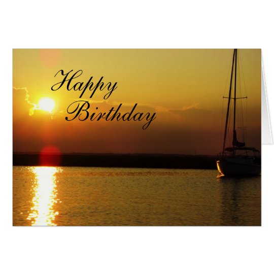 Happy Birthday Sunset Card | Zazzle.com