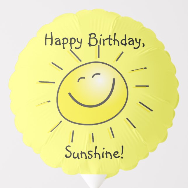 Happy Birthday, Sunshine! Balloon (Front)