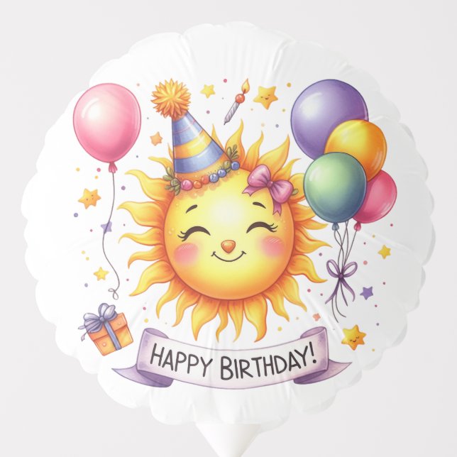 Happy Birthday Sunshine  Balloon (Front)