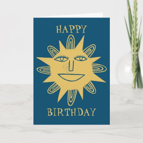 HAPPY BIRTHDAY SUNSHINE Blue Card