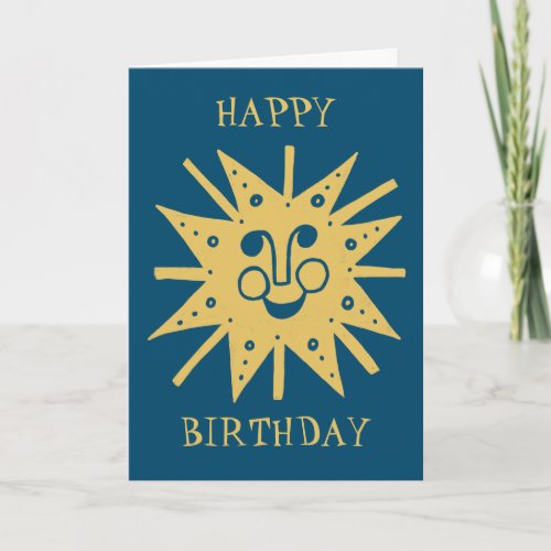 HAPPY BIRTHDAY SUNSHINE Blue Card