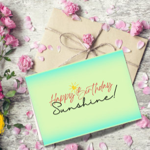 happy Birthday Sunshine  Card , Birthday card