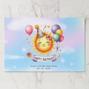 Happy Birthday Sunshine Custom Name Paper Placemat