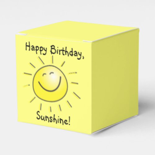 Happy Birthday Sunshine Favor Boxes