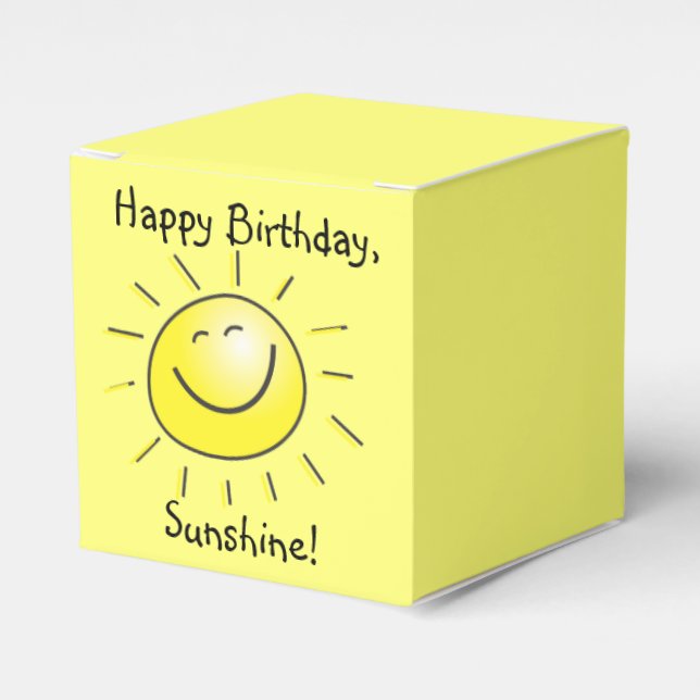 Happy Birthday, Sunshine! Favor Boxes (Front Side)