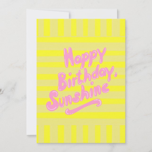 Happy birthday sunshine greeting Postcard (Front)