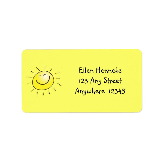 Happy Birthday, Sunshine! Label (Front)