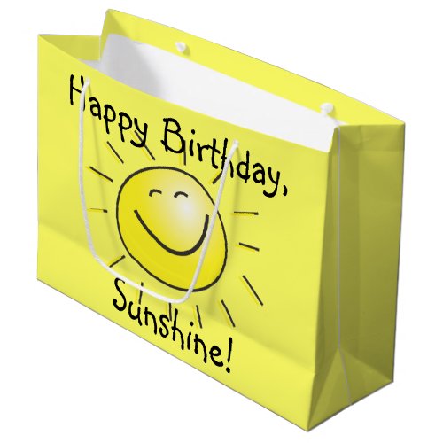 Happy Birthday Sunshine Large Gift Bag