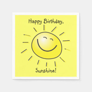 Happy Birthday, Sunshine! Napkins