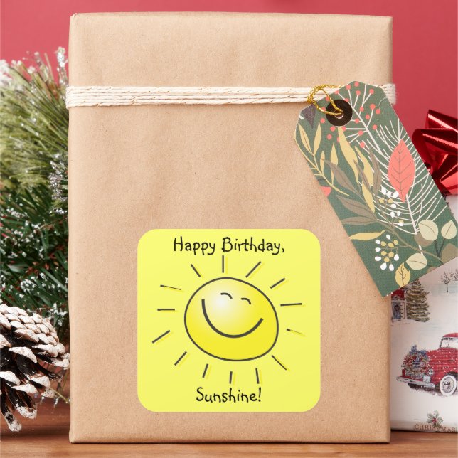 Happy Birthday, Sunshine! Sticker | Zazzle