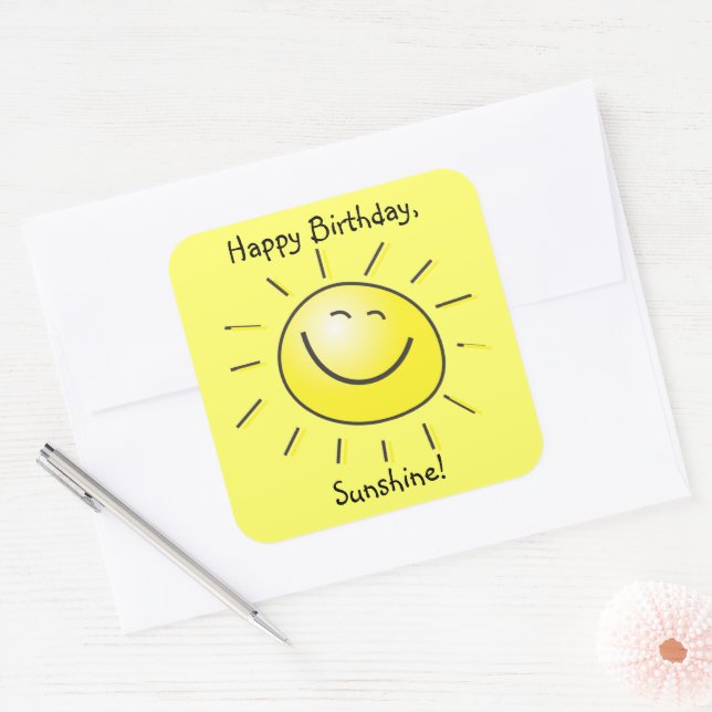 Happy Birthday, Sunshine! Sticker | Zazzle