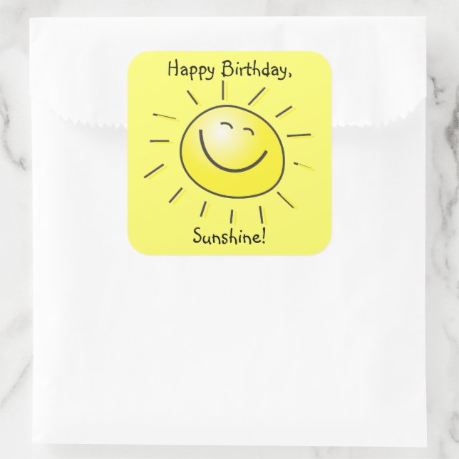 Happy Birthday, Sunshine! Sticker | Zazzle