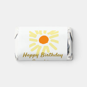 Happy birthday sunshine yellow orange birthday boh hershey's miniatures