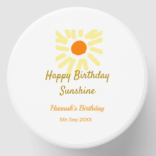 Happy birthday sunshine yellow orange birthday boh mini candle favors