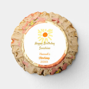 Happy birthday sunshine yellow orange birthday boh reese's peanut butter cups