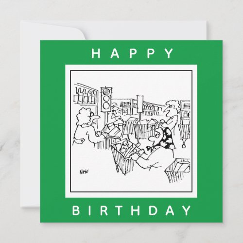 Happy Birthday Supermarket Worker Card