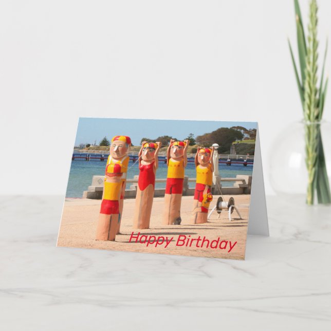 Happy Birthday: surf life savers Card (Front)