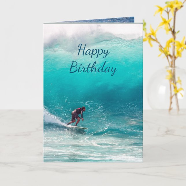 Artery8 The Morning Surf Greeting Card - Blank Inside, 17.5x12.5cm, Premium Art Paper, For Birthday, Thank You, Congratulations