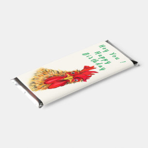 Happy Birthday - Surprised Curious Rooster - Funny Hershey Bar Favors