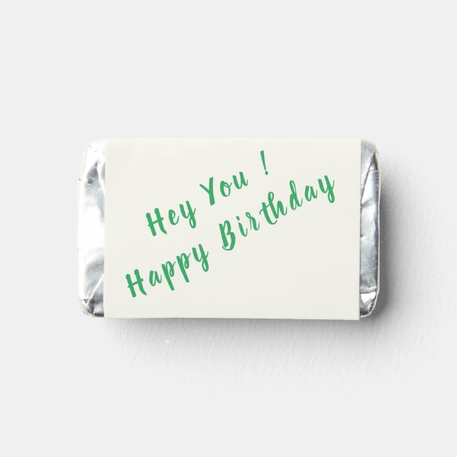 Happy Birthday Surprised Rooster Funny Hershey's Miniatures (Back)