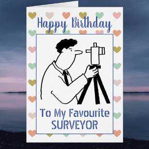 Happy Birthday Surveyor Cards