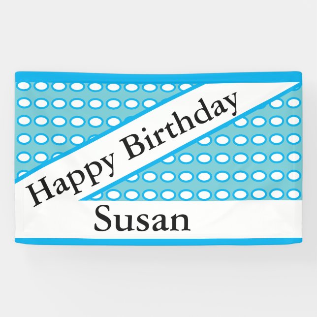 "Happy Birthday Susan Custom Banner (Horizontal)