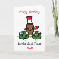 Sushi Birthday Card - Sushi Lover Card - Sushi Greeting Card