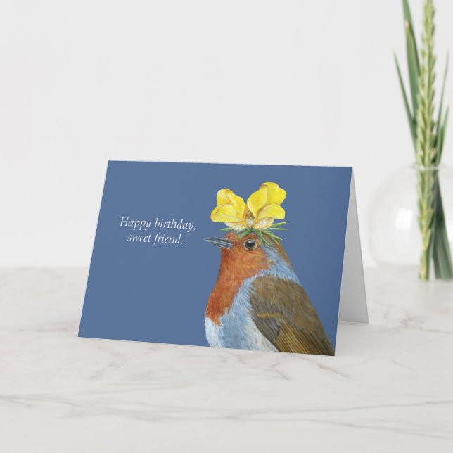 happy birthday sweet friend card with Lizzie (Front)